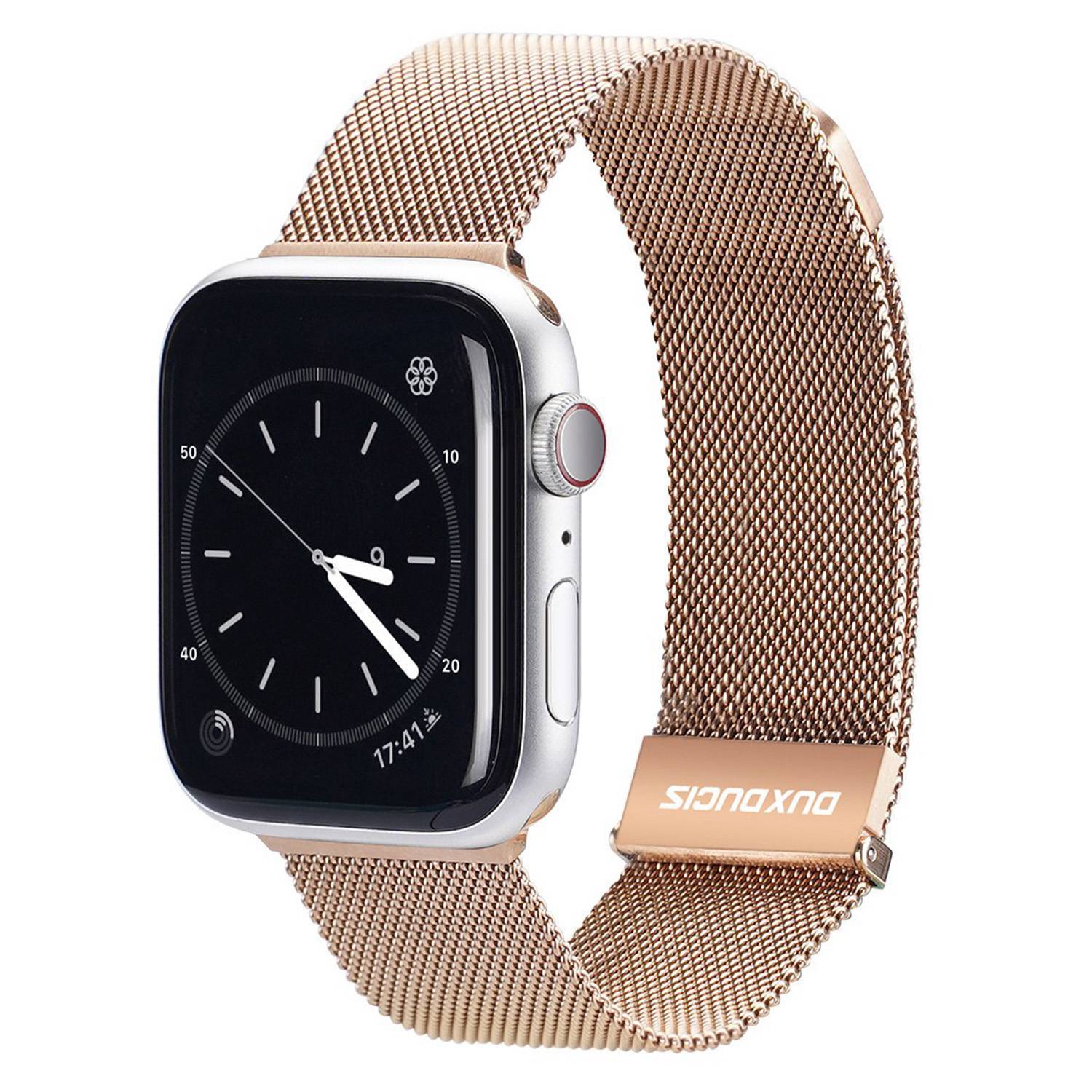 DUX DUCIS Watch Band for Apple Watch Series 9 8 7 41mm 6 5 4 SE (2022) SE (2023) SE 40mm 3 2 1 38mm Stainless Steel Milanese Wrist Strap DUX DUCIS Watch Band for Apple Watch Series 9 8 7 41mm 6 5 4 SE (2022) SE (2023) SE 40mm 3 2 1 38mm Stainless Steel Milanese Wrist Strap